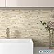 M MOFIT 3d Selbstklebende Fliesen Fliesenaufkleber Wandfliese Küche Mosaikfliesen Steinoptik Bad Wasserdicht(5 Matten,Beige)