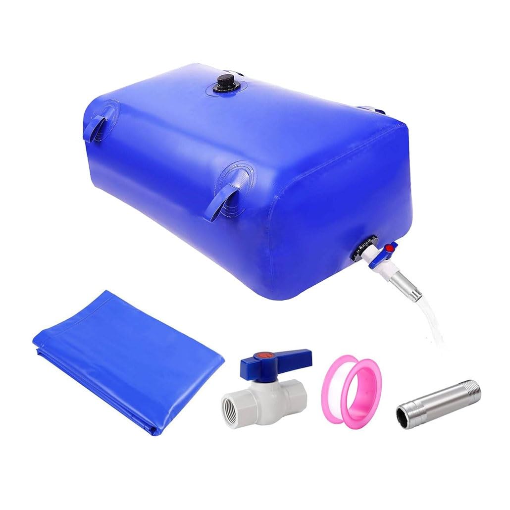 Large Capacity Water 75-5000 L Storage Bladder Foldable Portable Container Tank Bag For RV Truck Camping Emergency(Blue,0.8x0.43x0.34m/110L)