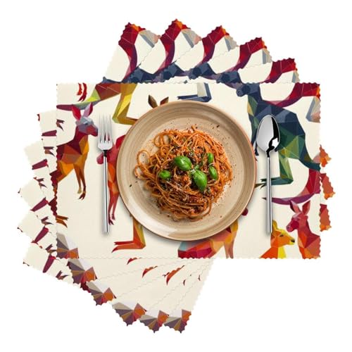 Sets de table géométriques kangourou pour protéger des plats chauds et taches