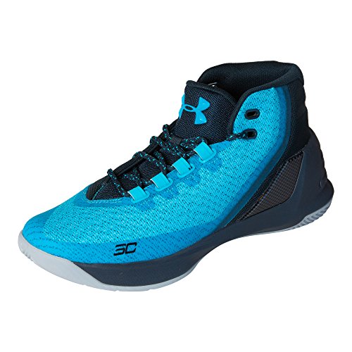 Under Armour Boys' Grade School UA Curry 3 Basketball Shoes, Island Blue/Blue Drift/Steel, 12 M US Little Kid