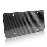 Genuine Hand Made Real Carbon Fiber Glossy Blank License Plate