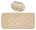 Produktbild spirella Set 2-TLG. Wanneneinlage und Nackenpolster, Badewannenmatte, Sicherheitseinlage für die Badewanne Grönland Farbe: Beige 36 x 91cm / 32 x 22cm
