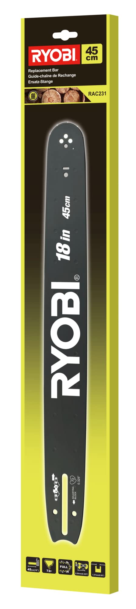 Ryobi RAC231 Ryobi RAC231 - Guía para motosierras de gasolina (45 cm, para RCS4845C)
