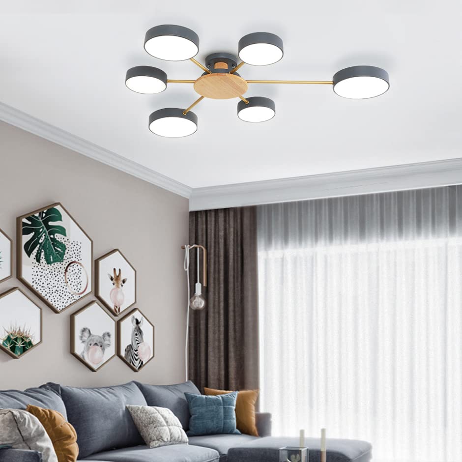 MiniSun | Modern Grey And Gold Double Layer Ceiling Light Shade
