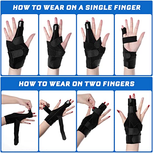 Healifty Finger Splint Wrist Thumb Brace For 5 Fingers - Thumb Splint For Right And Left Hand, Thumb Stabilizer Hand Brace With Thumb Support For Arthritis, Trigger Finger, Tendonitis, Sprained Thumb Brace #TOP3