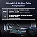 Okinos, PCI-E 4.0 Riser Cable, Compatible with RTX4090, RTX4080, RX7900XTX, PCIe 4.0 x16 High Speed Flexible Extender Card Extension Port 90 Degree Adapter, 200mm Black