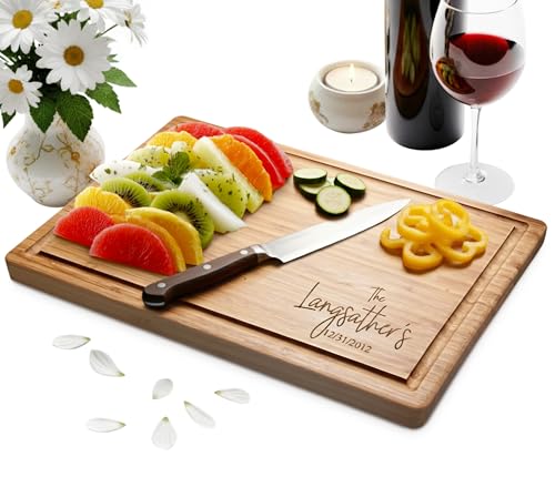 Tabla de Cortar Rectangular de Bambú Personalizada miniatura 1