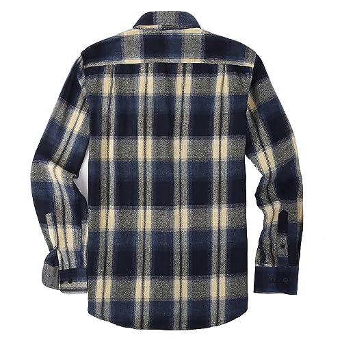 Alex Vando Mens Button Down Shirts Regular Fit Long Sleeve Casual Plaid Flannel Shirt