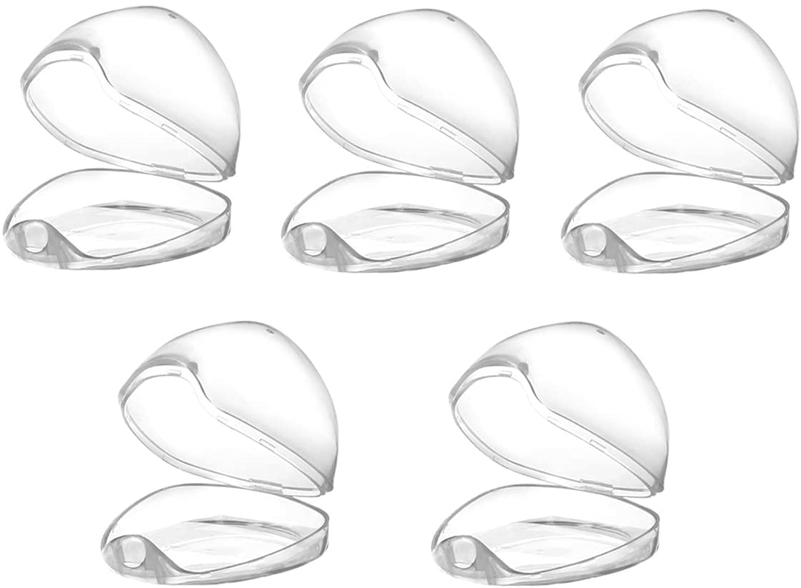 SHOWAY Dummy Case, 5 Pack Transparent Pacifier Soother Pod Holder Box for Kids, Storage Nipple Shield Safe BPA-Free Travel and Home