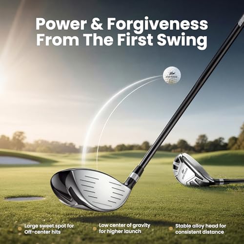 8-Piece Complete Golf Club Set Black
