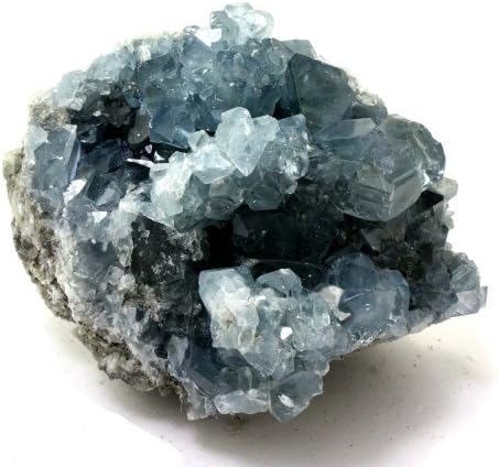 Crystal Allies Specimens: Natural Blue Celestite Crystal Cluster from Madagascar - 2lbs to 3lbs