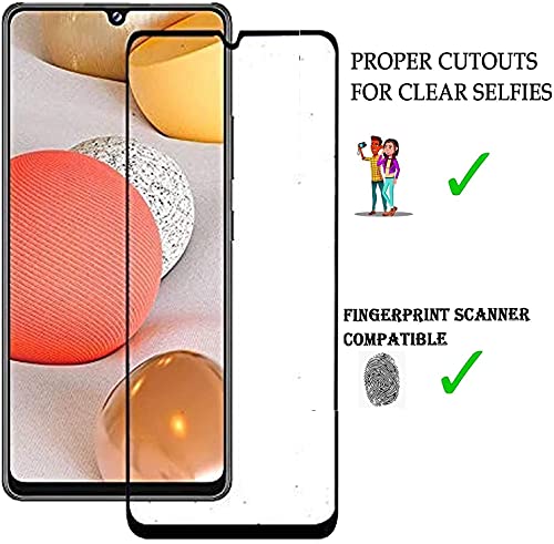 Image of Screen Protector for Samsung Galaxy A42 (5G) | M42 (5G) (Black) Tempered Glass Edge-to-Edge 6D Screen Guard With Installation Kit