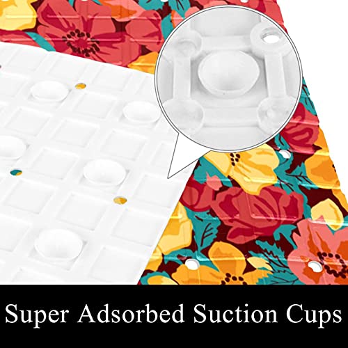 Tapis de baignoire avec ventouses antidérapant lavable en machine pour douche - 4