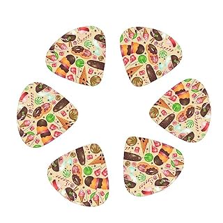 Sweets and Sweets Lot de 12 médiators tendance durables pour guitare électrique et basse dans une boîte pour ukulélé - Les Beatles, Paul McCartney, John Lennon, RIngo Starr, George Harrison Sweets and Sweets Lot de 12 médiators tendance durables pour guitare électrique et basse dans une boîte pour ukulélé – Image 2