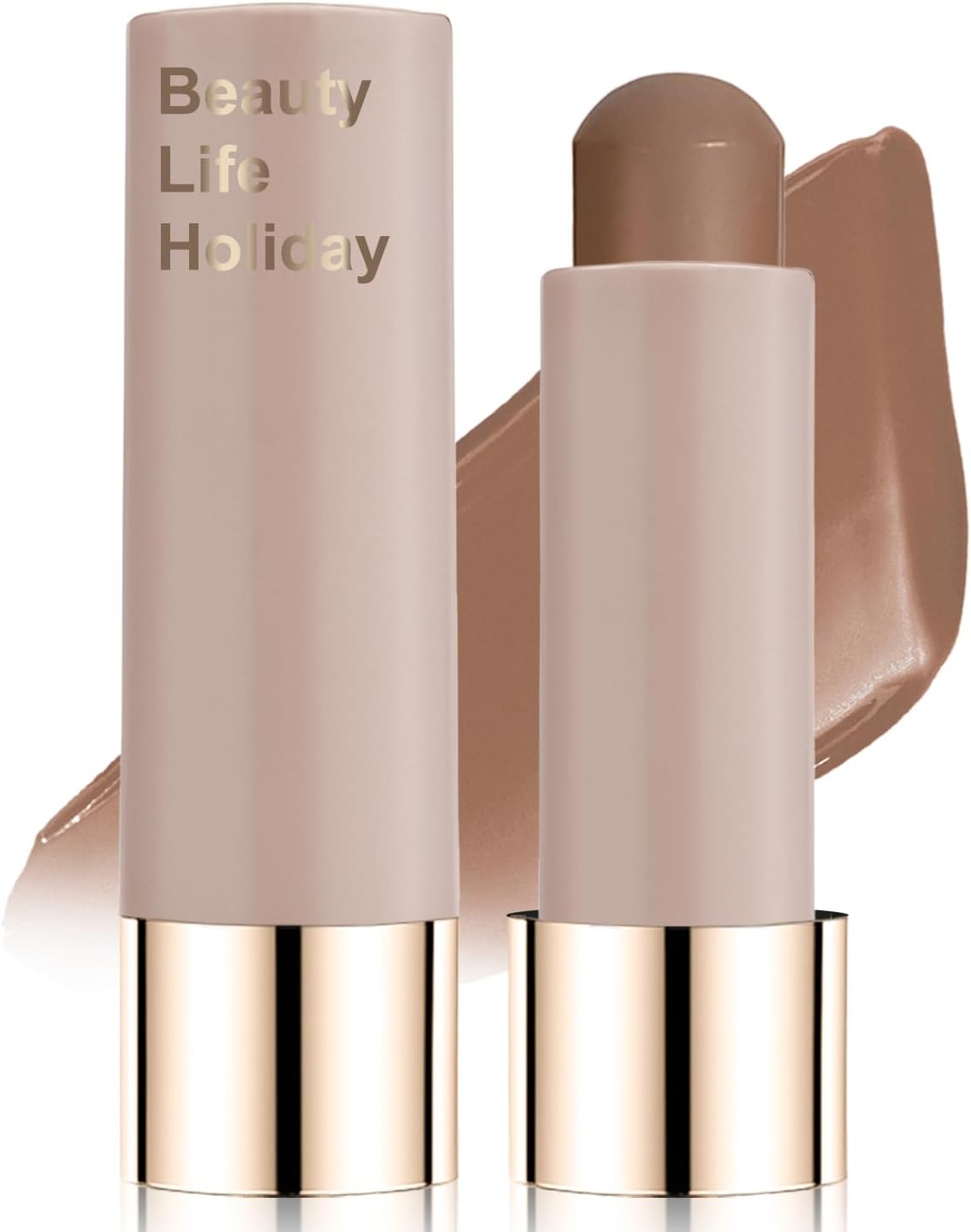Wugbc Warm Toned Bronzer Stick Blendable Smooth Cream Contour Matte Finish Lightweight Face Shaping Makeup Natural Contouring Pen Long Lasting Non-greasy Portable Travel Size, Warm Natural Golden
