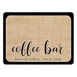 WEOKDFHA Alfombrilla Cafetera Almohadilla de Drenaje for encimera café, tapete Antideslizante for secar Platos, Mantel Individual Secado rápido for cafetería, Bar, Accesorios Cocina(3PCS)