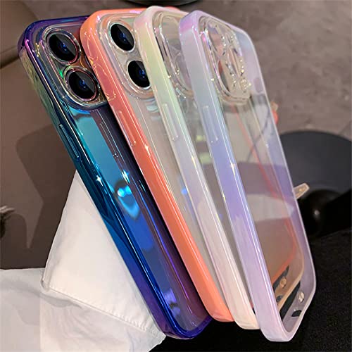 Coque iPhone XR silicone transparente violet dégradé laser - 2
