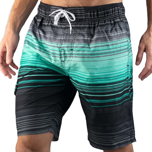 Image of Kanu Surf Men's Big Viper Extended Size Stripe Swim Trunk