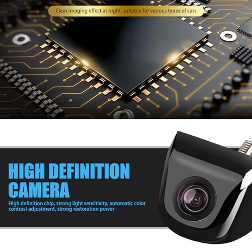 Image of Car Backup Camera, HD Night Vision Alloy Shell Waterproof Camera, 170 Degree Wide-Angle Rearview Camera, Universal for Cars Trucks (Black)