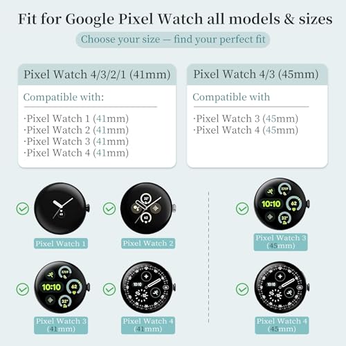 Image of 5 Pack Stretchy Bands Compatible with Google Pixel Watch 4 Band 45mm / Pixel Watch 3 Band 45mm for Women Men, Soft Nylon Breathable Sport Strap for Google Smartwatch 4 3 (45mm)