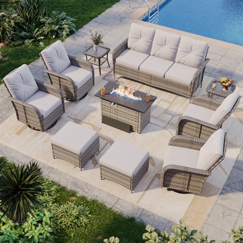 Aoxun 10-Piece Fire Pit Set