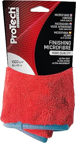 ProTech Monte-Carlo - Paño de Microfibra para Coche, Acabado Ultra Brillante, 1 K, Ultra Absorbente y de Secado rápido, Compatible con Todas Las Superficies