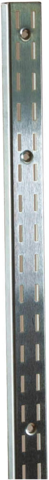 Econoco Double Slot Wall Standard 72' with 1' Slots on 1' Centers, Satin Zinc