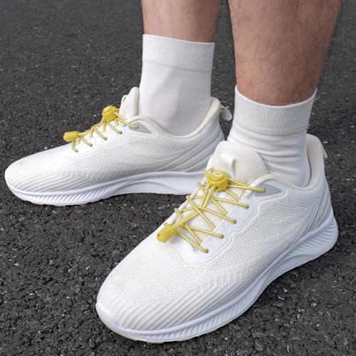 Image of RJ-Sport Tieless Elastic Shoe Laces - Heavy Duty No Tie Shoelaces for Kids and Adult with Strong Lock and Speed Shoestrings