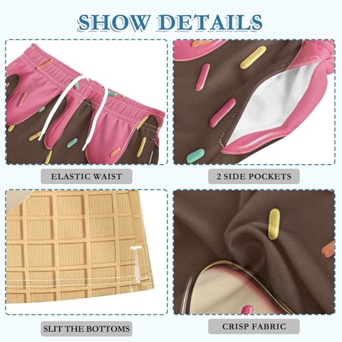 panksolu Boys Shorts Casual Athletic Shorts Elastic Waist with Pockets Teens Summer Track Shorts for Outdoor Activity 7-15Y4