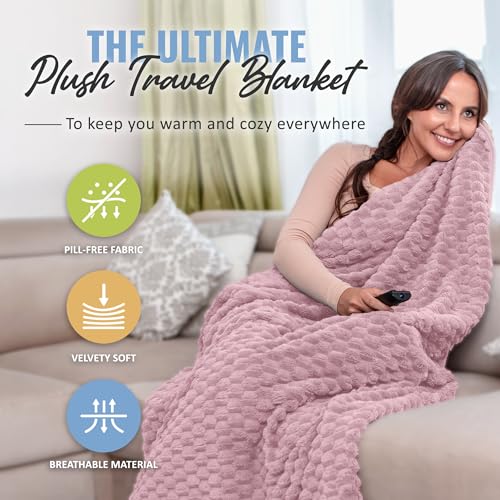 BOACAY Packable Travel Blanket for Airplane, Car - Compact Office Blanket - Portable Pillow for Adults, Kids with Case, Luggage Sleeve, Backpack Clip - Image 3