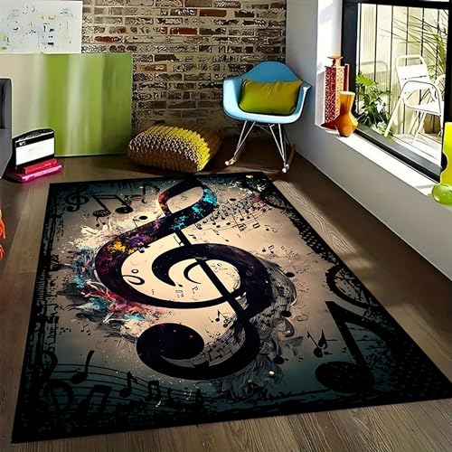 Tapete Decorativo Musical Moderno 5x7ft USHIRUG miniatura 2