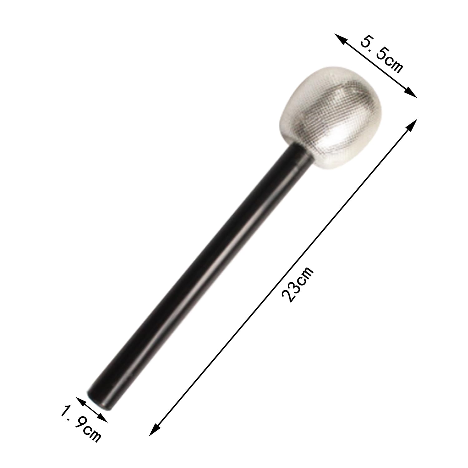AOVNA 6 Pieces Halloween Microphone Toy Sliver Fake Microphone Party Props Pretend Microphone Toy Glitter Decorative Microphone - Image 2