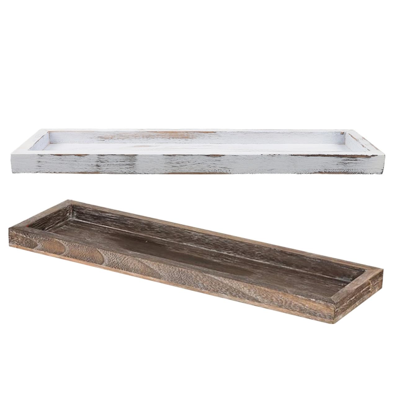 Bandeja rectangular multiusos Zerodeko de madera con base estable para organizar tus velas
