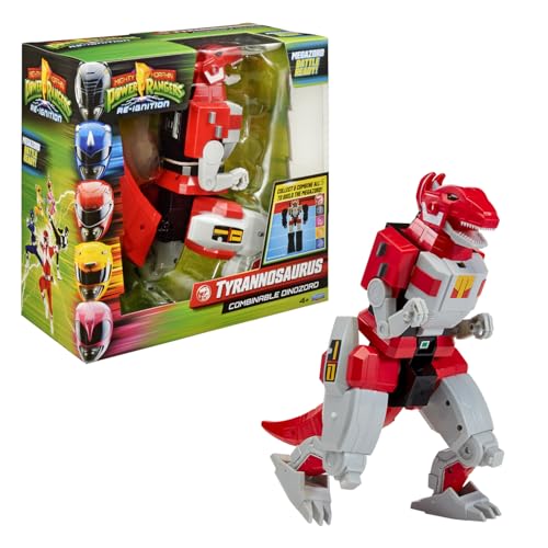 Power Rangers - Collection Megazord, Zords articulé combinable, Figurine, 20 cm, Modèle Tyrannosaurus Rex Dinozord, pour Les Enfants dès 4 Ans, PWG001