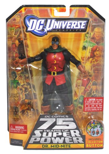 DC Comics 75 Years of Super Power Wave 12 Classics Series 6 Inch Tall Action Figure #4 - DR. MID-NITE with Pet Owl 