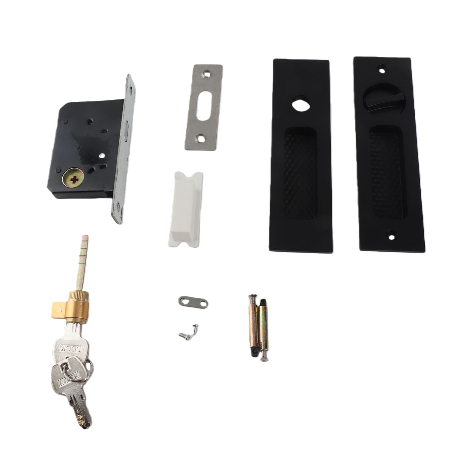 Serrure de poche pour porte en bois coulissante de chambre ou salle de bain