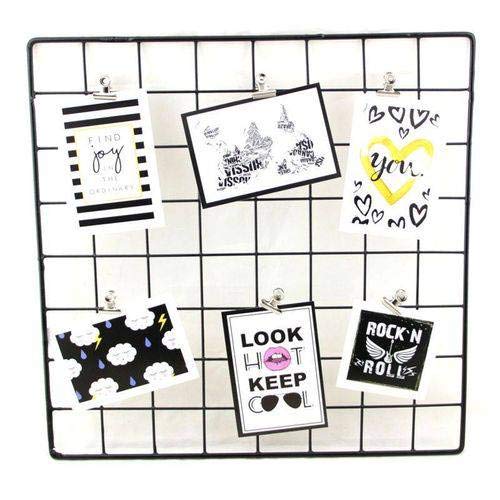 Memory Board 60x60cm Preto + 6 mini Prendedores