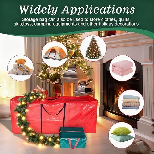 2 Stück Aufbewahrungstasche für Weihnachtsbaum XXL Aufbewahrungstasche Wasserdichtes Tannenbaum Tasche Weihnachtsbaum Tasche Schwerlast (127 x 51 x 38 cm)