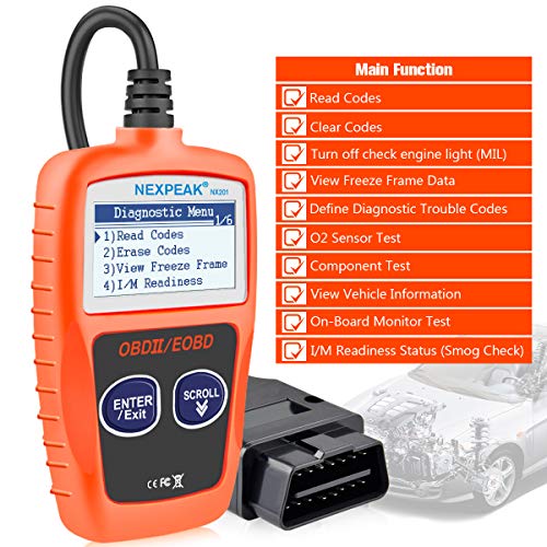 NEXPEAK OBD2 Scanner Vehicle Engine Code Reader Car Diagnostic Tool Automotive Emissions Analyzer