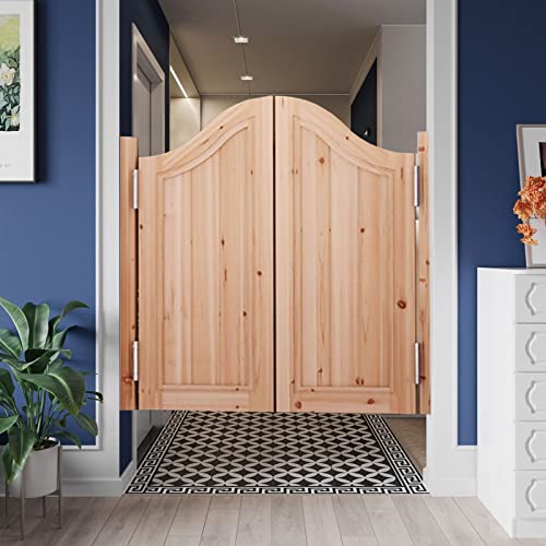 Interior Unfinished Western Style Saloon Swing Doors, Kitchen Shop Entrance Cafe Swinging Doors, Living Room Partition Cowboy Salon Door (Size : W130xH90cm/51.2