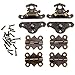 dophee Antique Style Decorative Box Latch Hasps and Butterfly Hinges Kit for DIY Jewelry Box Cabinet Wooden Case, 2Pcs Latch Hasps and 4Pcs Vintage Hinges with 28Pcs Screws