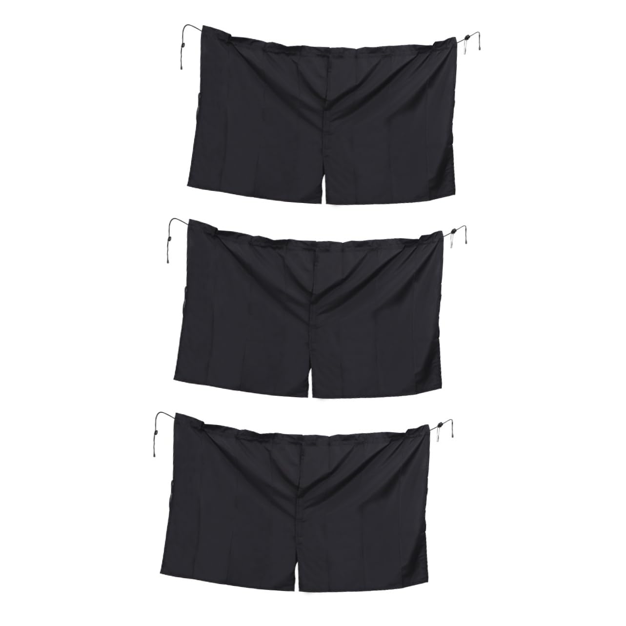 CALLARON Lot De 3 Rideaux De Séparation pour Pare-Brise Arrière De Voiture Amovibles Noirs Flexibles en Maille pour Rideaux Latéraux