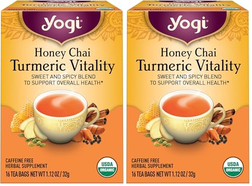 Yogi Tea, Honey Chai Turmeric Vitality, 16 ct (Pack of 2)