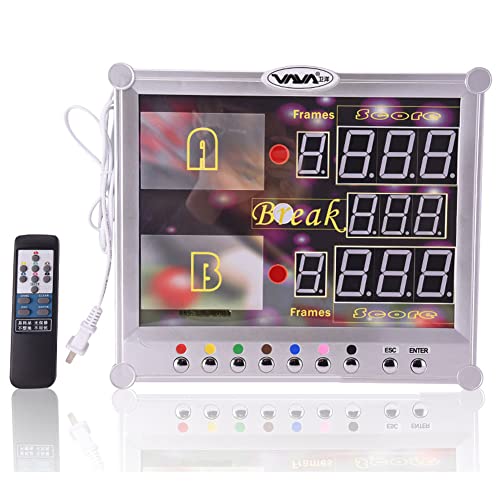 Digitale Elektronische Scorebord Teller Led Digitale Snooker & Biljart Pooltafel Scorebord 0-199 Scores Tafelblad Scorebord met Afstandsbediening Indoor Tellen Score Keeper voor Snooker Biljart A