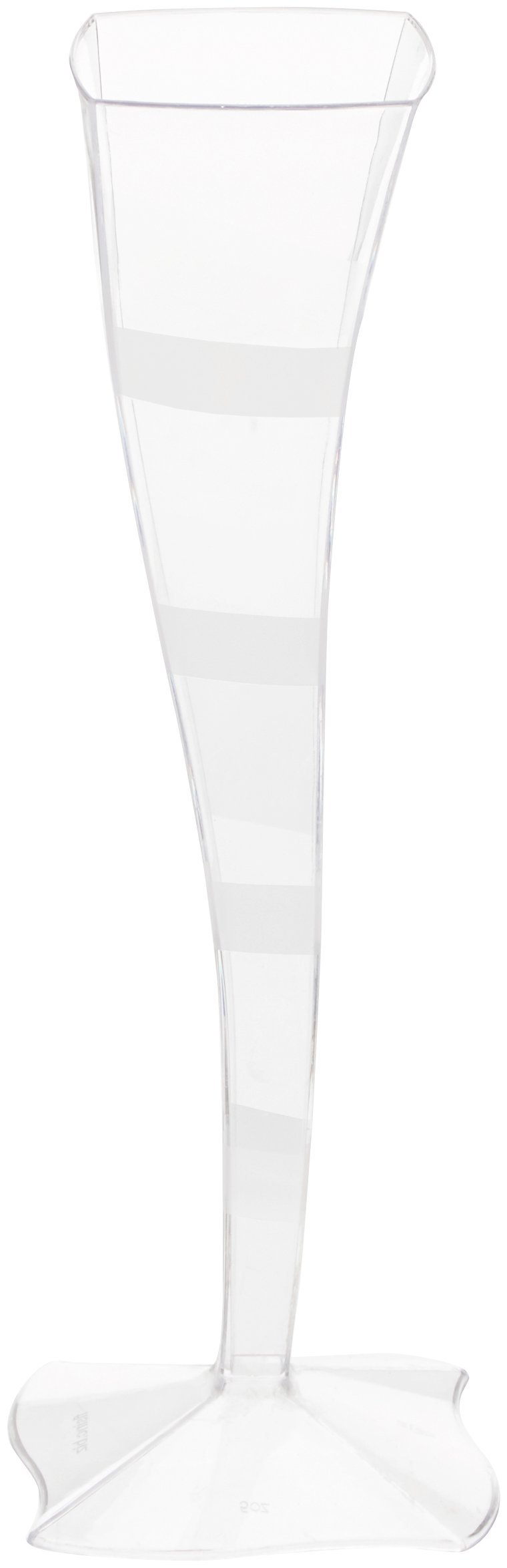 Clear Plastic Champagne Flutes - 5 oz | Wavetrends | Pack of 6