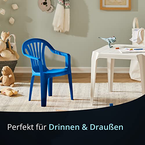 Gorica PRAGA Stühle 4er Set - Stapelbare Kunststoffstühle Für Innen & Außen