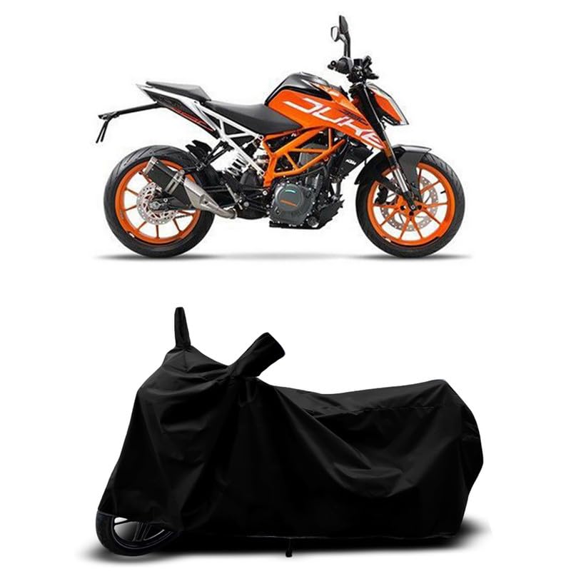 Image of DUFFEL-All Two Wheeler Bike /Scooty Body Cover Used for KTM 390 Duke BS6 Heat Protectio /Water Resistance /UV-Rays /Birds Dropping /Scratchproof /Dust Proof /Waterproof All Variants [Black]