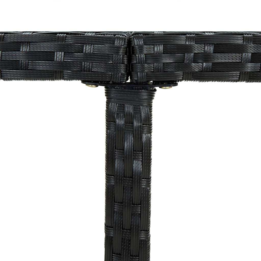 vidaXL Salon de Jardin Encastrable 5 pcs avec Coussins Mobilier de Jardin Mobilier de Patio Mobilier de Terrasse Mobilier d'Extérieur Résine Tressée Noir