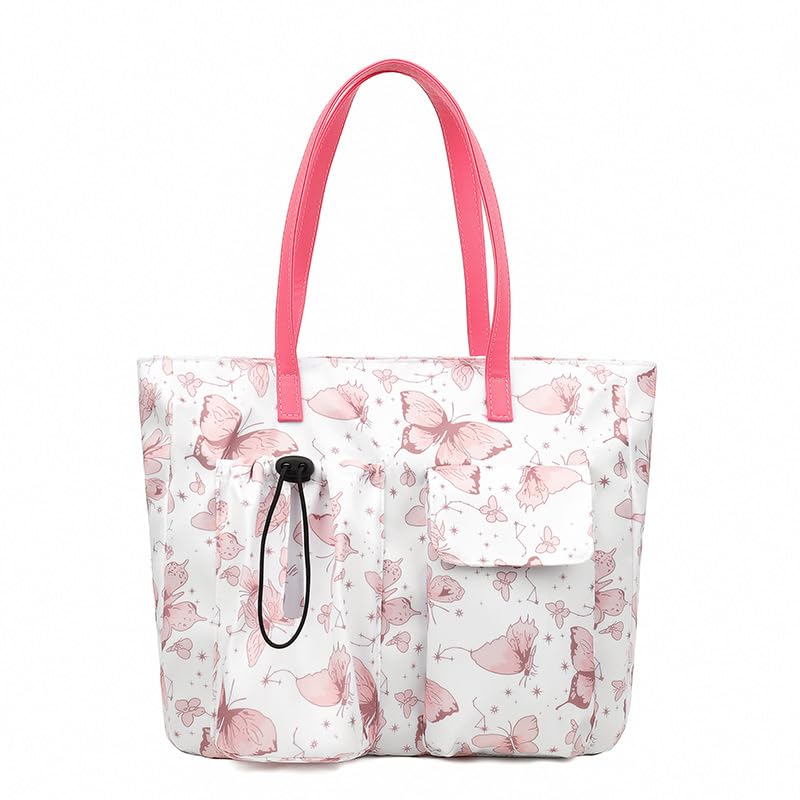 Strawberry Tote Bag for Women - Large Oxford Cloth Shoulder Bag Aesthetic Reusable Shoulder Tote Bag