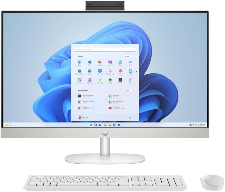 HP 27 inch All-in-One Desktop PC, FHD Touchscreen, AMD Ryzen 5 7520U, 16 GB RAM, 1 TB SSD, AMD Radeon Graphics, Built-in-Speaker, Windows 11 Pro HP 27 inch All-in-One Desktop PC, FHD Touchscreen, AMD Ryzen 5 7520U, 16 GB RAM, 1 TB SSD, AMD Radeon Graphics, Built-in-Speaker, Windows 11 Pro